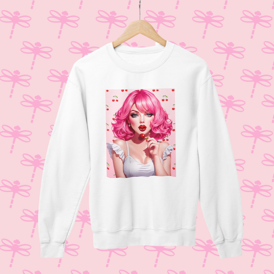 Cherry Pink Sweatshirt