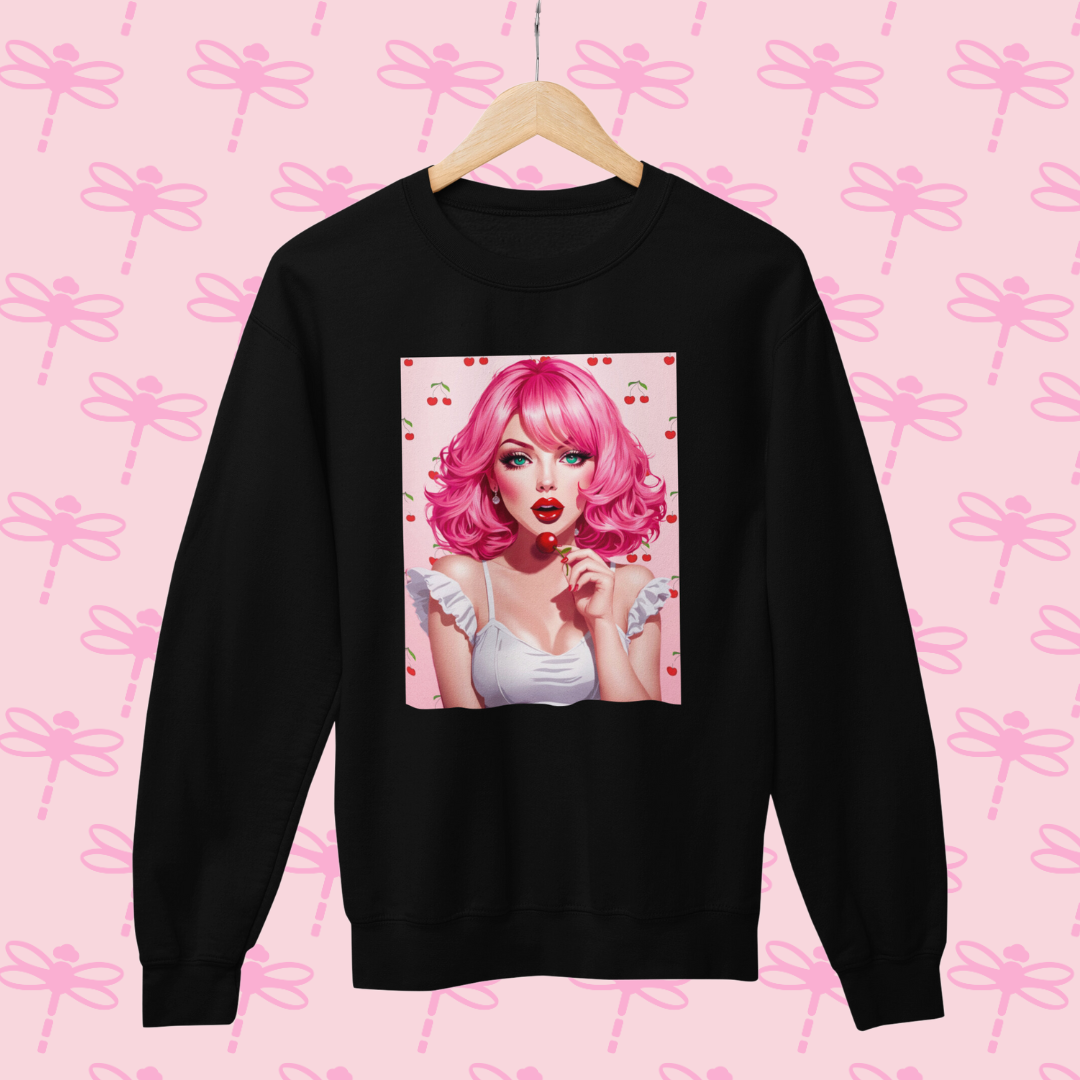 Cherry Pink Sweatshirt