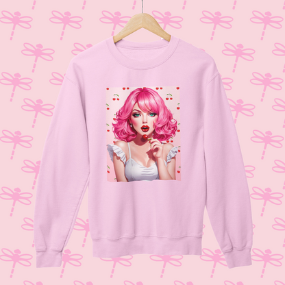 Cherry Pink Sweatshirt