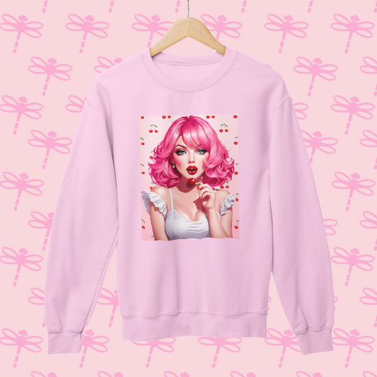 Cherry Pink Sweatshirt